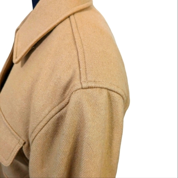 Aritzia Wilfred Front Pocket Belted Rialto Caramel Shirt Jacket ..Size Small - Picture 4 of 10